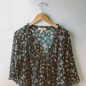 DeCree Blue Floral Blouse
